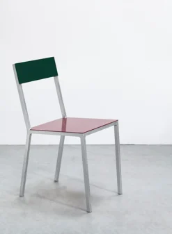 SUSAN BIJL Meubels^Alu Chair, Bordeaux Seat, Candy Green Back - Muller Van Severen
