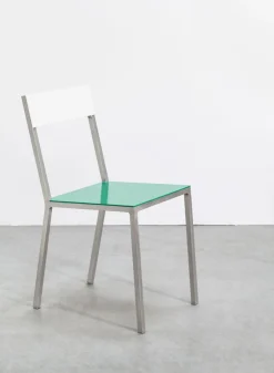 SUSAN BIJL Meubels^Alu Chair, Green Seat, White Back - Muller Van Severen
