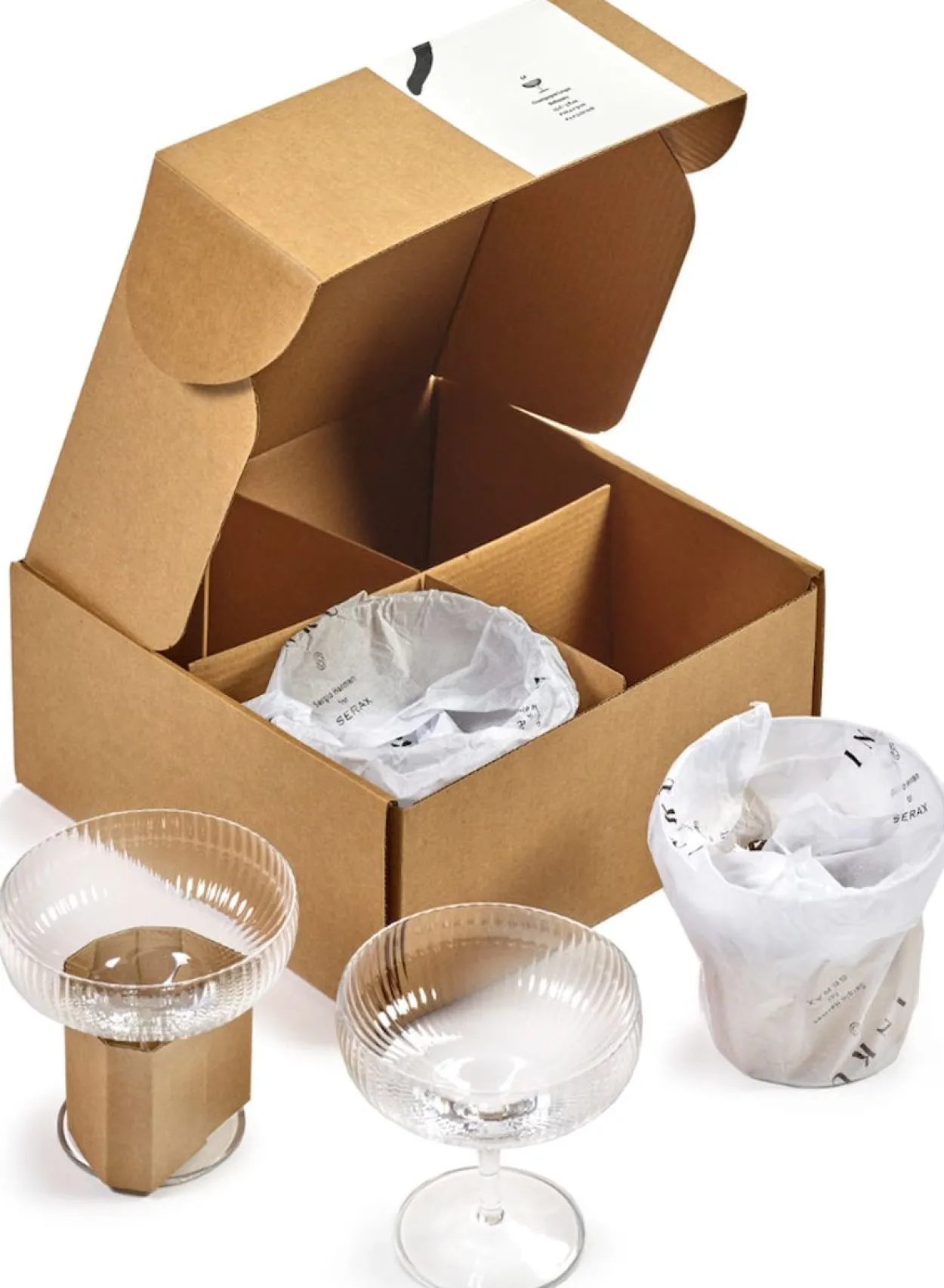 SUSAN BIJL Glaswerk^Champagne Coupe, Inku, 15 Cl - Sergio Herman, Set Of 4