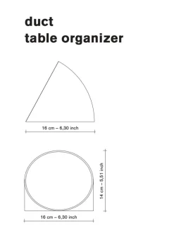 SUSAN BIJL Wand^Porcelain Table Organizer, White - Destroyers Builders