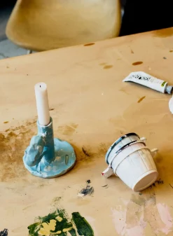SUSAN BIJL Kaarsenhouders^Studio Candlestick In Blue - Niko June