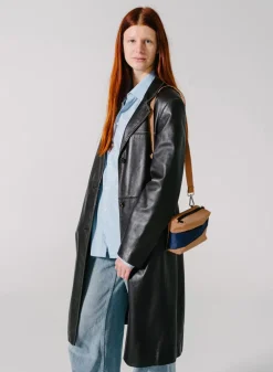 SUSAN BIJL The New Bum Bag^The New Bum Bag Camel & Navy Small