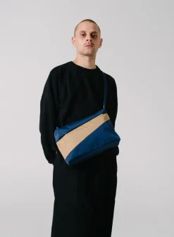 SUSAN BIJL The New Bum Bag^The New Bum Bag Navy & Camel Medium