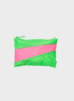 SUSAN BIJL The New Pouch^The New Pouch Greenscreen & Fluo Pink Medium