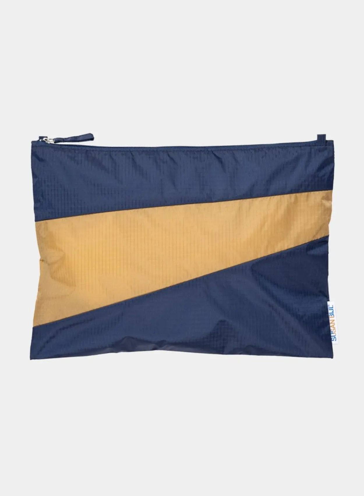 SUSAN BIJL The New Pouch^The New Pouch Navy & Camel Large