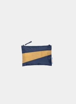 SUSAN BIJL The New Pouch^The New Pouch Navy & Camel Small