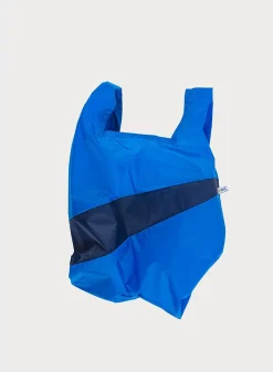 SUSAN BIJL The New Shopping Bag^The New Shopping Bag Blue & Navy Medium