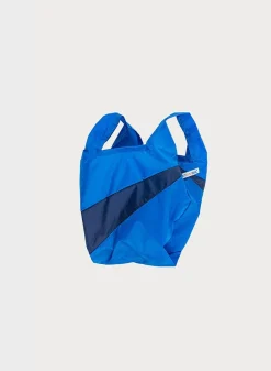 SUSAN BIJL The New Shopping Bag^The New Shopping Bag Blue & Navy Small