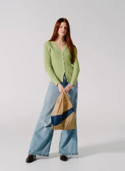 SUSAN BIJL The New Shopping Bag^The New Shopping Bag Camel & Navy Medium