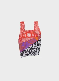 SUSAN BIJL The New Shopping Bag^The New Shopping Bag Endless Smoking Croissant Red Small