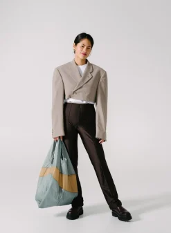 SUSAN BIJL The New Shopping Bag^The New Shopping Bag Grey & Camel Large