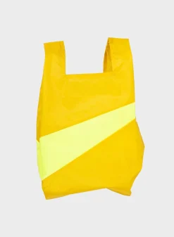 SUSAN BIJL The New Shopping Bag^The New Shopping Bag Helio & Fluo Yellow Medium