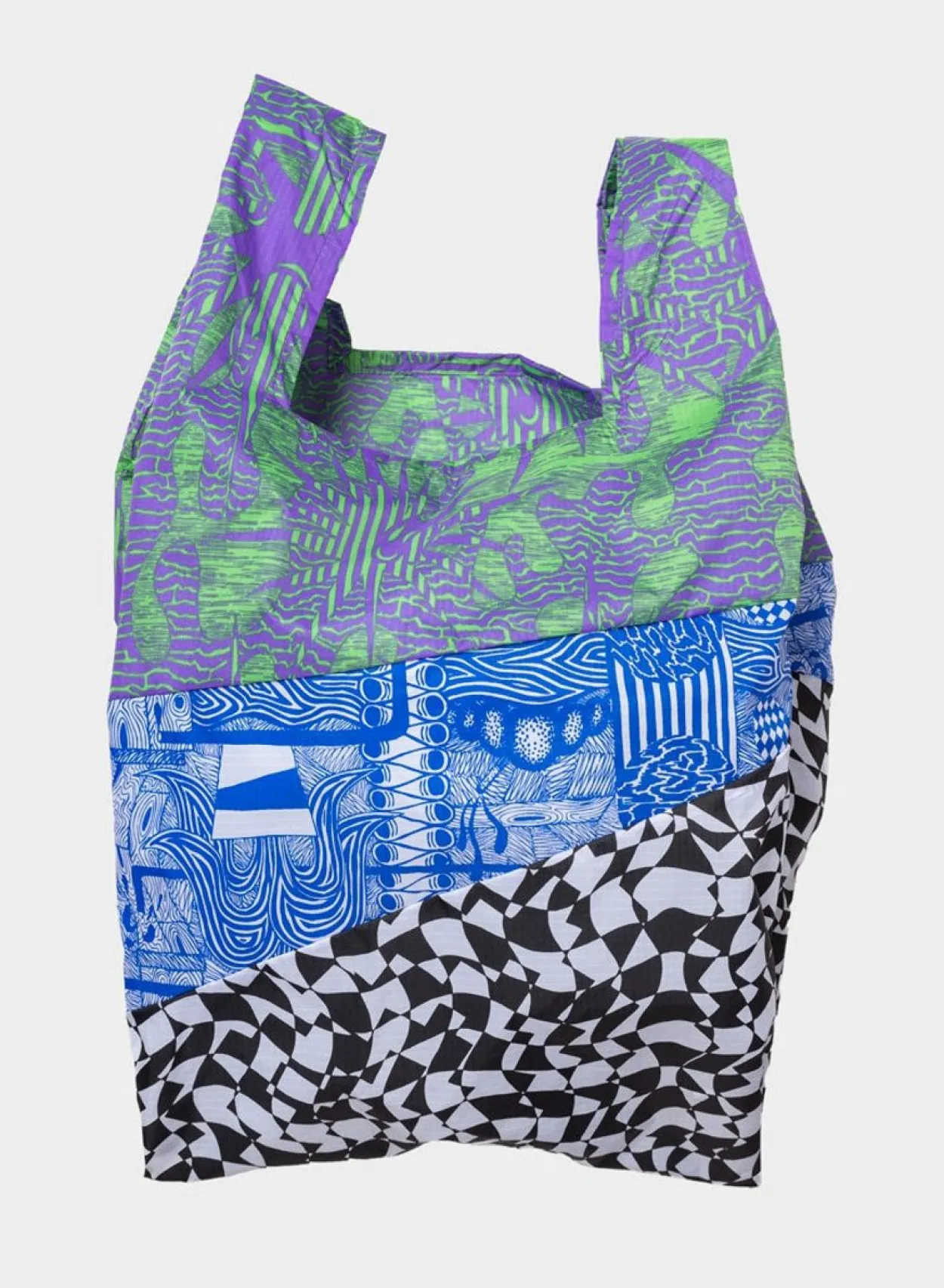 SUSAN BIJL The New Shopping Bag^The New Shopping Bag Kiki Bouba Blue Large