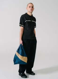 SUSAN BIJL The New Shopping Bag^The New Shopping Bag Navy & Camel Medium