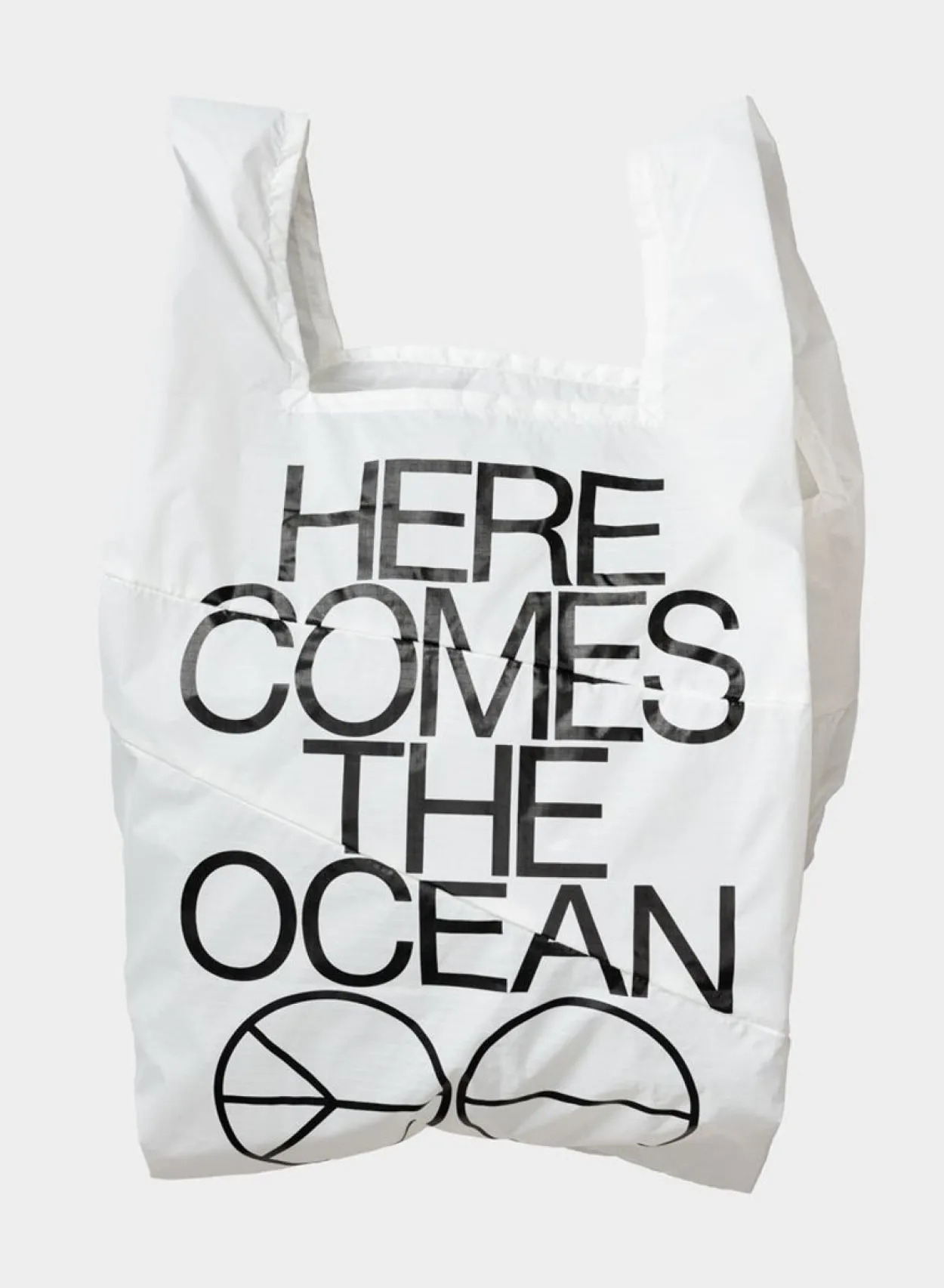 SUSAN BIJL The New Shopping Bag^The New Shopping Bag Ocean White Large
