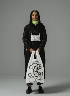 SUSAN BIJL The New Shopping Bag^The New Shopping Bag Ocean White Large