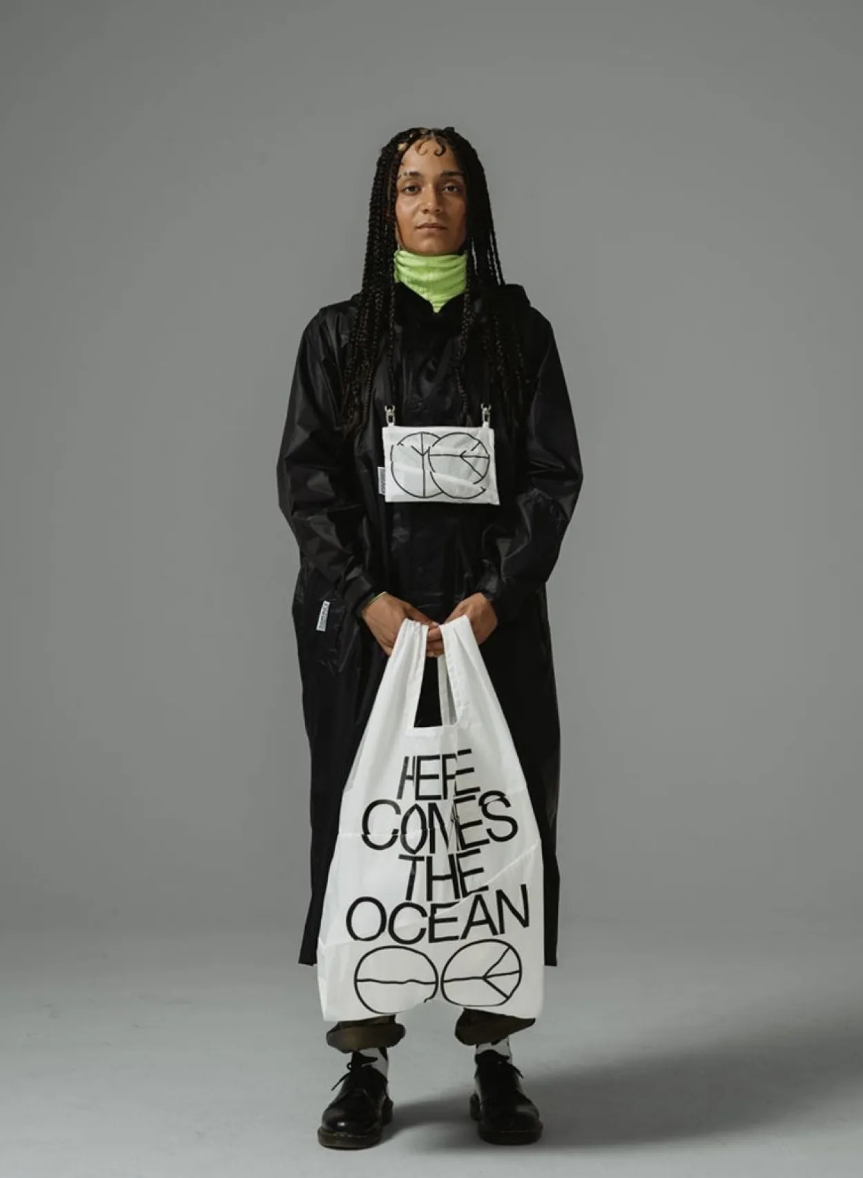 SUSAN BIJL The New Shopping Bag^The New Shopping Bag Ocean White Large