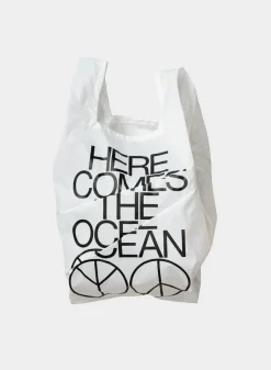 SUSAN BIJL The New Shopping Bag^The New Shopping Bag Ocean White Medium
