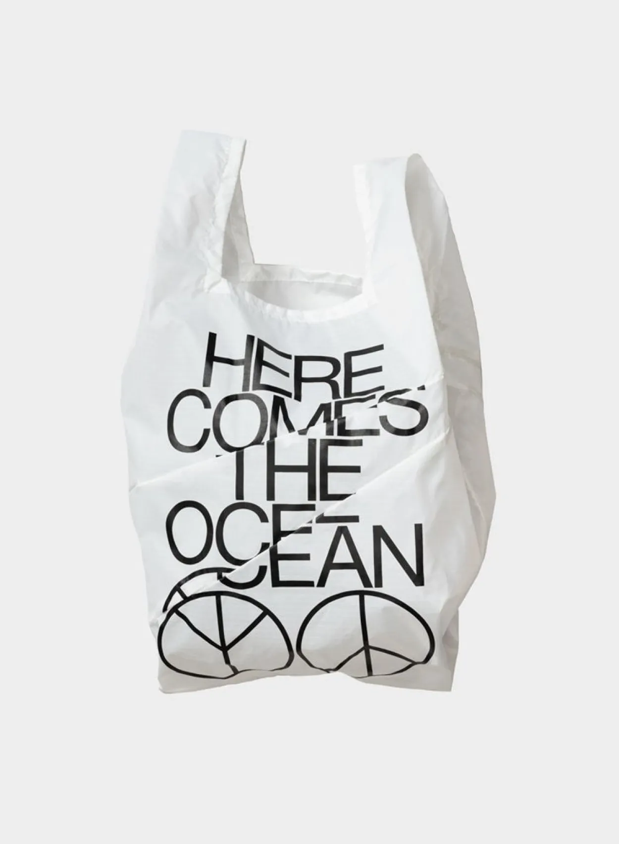 SUSAN BIJL The New Shopping Bag^The New Shopping Bag Ocean White Medium