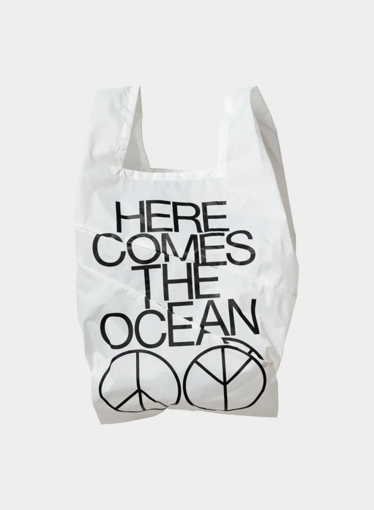 SUSAN BIJL The New Shopping Bag^The New Shopping Bag Ocean White Medium