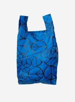 SUSAN BIJL The New Shopping Bag^The New Shopping Bag Peace Blue Medium