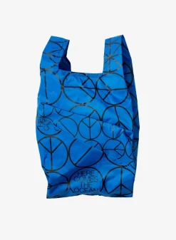 SUSAN BIJL The New Shopping Bag^The New Shopping Bag Peace Blue Medium