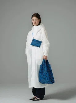 SUSAN BIJL The New Shopping Bag^The New Shopping Bag Peace Blue Medium