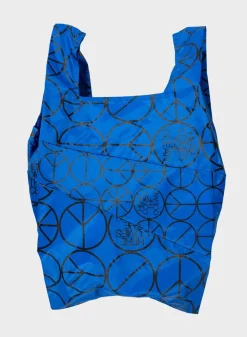 SUSAN BIJL The New Shopping Bag^The New Shopping Bag Peace Blue Large