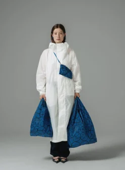 SUSAN BIJL The New Shopping Bag^The New Shopping Bag Peace Blue Large