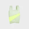 SUSAN BIJL The New Shopping Bag^The New Shopping Bag Pistachio & Fluo Yellow Small