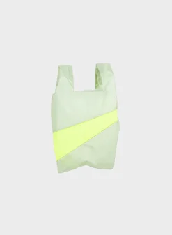 SUSAN BIJL The New Shopping Bag^The New Shopping Bag Pistachio & Fluo Yellow Small