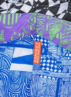 SUSAN BIJL The New Shopping Bag^The New Shopping Bag Terrazzo Taselaar Blue Medium