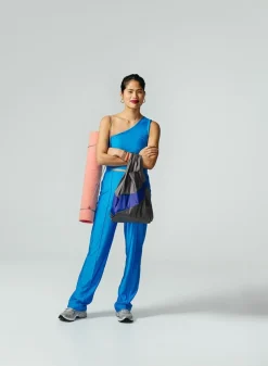 SUSAN BIJL The New Shopping Bag^The New Shopping Bag Warm Grey & Electric Blue Medium