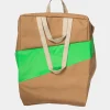 SUSAN BIJL The New Tote Bag^The New Tote Bag Camel & Greenscreen Large